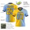 Gradient0303-1 Custom Light Blue Yellow-Navy Authentic Gradient Fashion Football Jersey