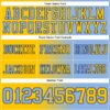 Custom Light Blue Yellow-Navy Authentic Gradient Fashion Football Jersey