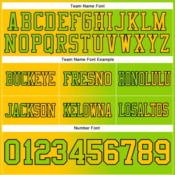 Custom Neon Green Yellow-Black Authentic Gradient Fashion Football Jersey