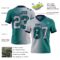 Gradient0309-1 Custom Teal Gray-Navy Authentic Gradient Fashion Football Jersey