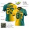 Gradient0314-1 Custom Teal Yellow-Black Authentic Gradient Fashion Football Jersey