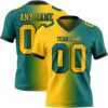 Custom Teal Yellow-Black Authentic Gradient Fashion Football Jersey