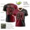 Gradient0320-1 Custom Black Crimson-Cream Authentic Gradient Fashion Football Jersey