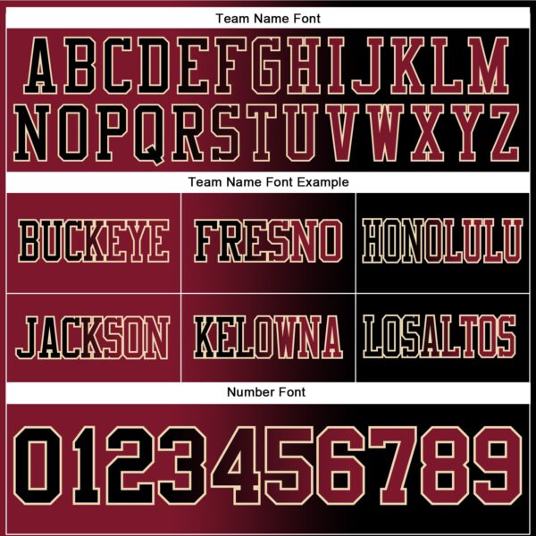 Custom Black Crimson-Cream Authentic Gradient Fashion Football Jersey