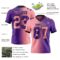 Gradient0324-1 Custom Purple Medium Pink-Black Authentic Gradient Fashion Football Jersey