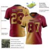 Custom Maroon Old Gold-Black Authentic Gradient Fashion Football Jersey