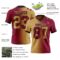 Gradient0327-1 Custom Maroon Old Gold-Black Authentic Gradient Fashion Football Jersey