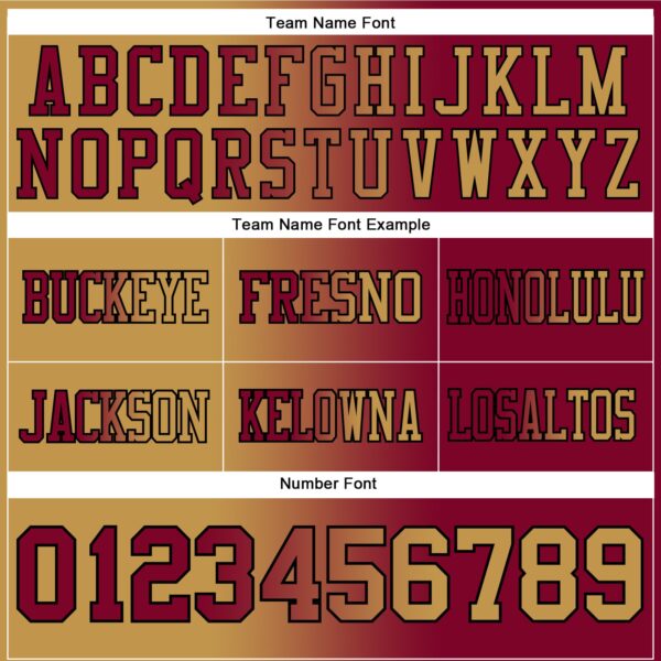 Custom Maroon Old Gold-Black Authentic Gradient Fashion Football Jersey