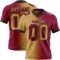Gradient0327 Custom Maroon Old Gold-Black Authentic Gradient Fashion Football Jersey