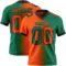 Gradient0329 Custom Kelly Green Orange-Black Authentic Gradient Fashion Football Jersey