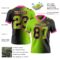 Gradient0331-1 Custom Black Neon Green-Pink Authentic Gradient Fashion Football Jersey