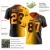 Custom Black Gold-Red Authentic Gradient Fashion Football Jersey