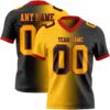 Custom Black Gold-Red Authentic Gradient Fashion Football Jersey