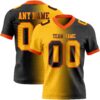 Custom Black Gold-Orange Authentic Gradient Fashion Football Jersey