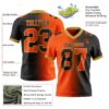 Custom Black Orange-Old Gold Authentic Gradient Fashion Football Jersey