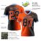 Gradient0335-1 Custom Black Orange-Light Blue Authentic Gradient Fashion Football Jersey