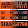 Custom Black Orange-Light Blue Authentic Gradient Fashion Football Jersey