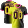 Custom Black Neon Yellow-Pink Authentic Gradient Fashion Football Jersey