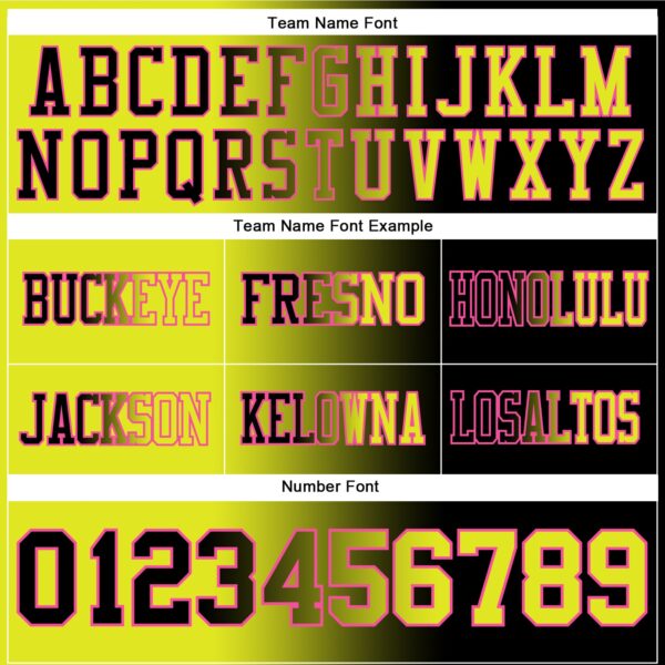 Custom Black Neon Yellow-Pink Authentic Gradient Fashion Football Jersey