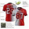 Custom Red Gray-Black Authentic Gradient Fashion Football Jersey