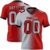 Custom Red Gray-Black Authentic Gradient Fashion Football Jersey