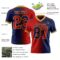 Gradient0362-1 Custom Navy Red-Old Gold Authentic Gradient Fashion Football Jersey