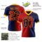 Gradient0363-1 Custom Navy Red-Gold Authentic Gradient Fashion Football Jersey
