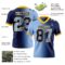 Gradient0365-1 Custom Navy Light Blue-Gold Authentic Gradient Fashion Football Jersey