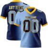 Custom Navy Light Blue-Gold Authentic Gradient Fashion Football Jersey