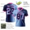 Gradient0366-1 Custom Navy Light Blue-Pink Authentic Gradient Fashion Football Jersey