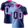 Custom Navy Light Blue-Pink Authentic Gradient Fashion Football Jersey