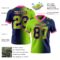 Gradient0374-1 Custom Navy Neon Green-Pink Authentic Gradient Fashion Football Jersey