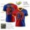 Gradient0377-1 Custom Royal Red-Gold Authentic Gradient Fashion Football Jersey