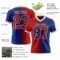 Gradient0378-1 Custom Royal Red-Cream Authentic Gradient Fashion Football Jersey