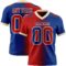 Gradient0378 Custom Royal Red-Cream Authentic Gradient Fashion Football Jersey