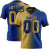 Custom Royal Old Gold-Black Authentic Gradient Fashion Football Jersey