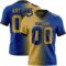 Gradient0386 Custom Royal Old Gold-Black Authentic Gradient Fashion Football Jersey