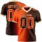 Gradient0391 Custom Brown Orange-Cream Authentic Gradient Fashion Football Jersey