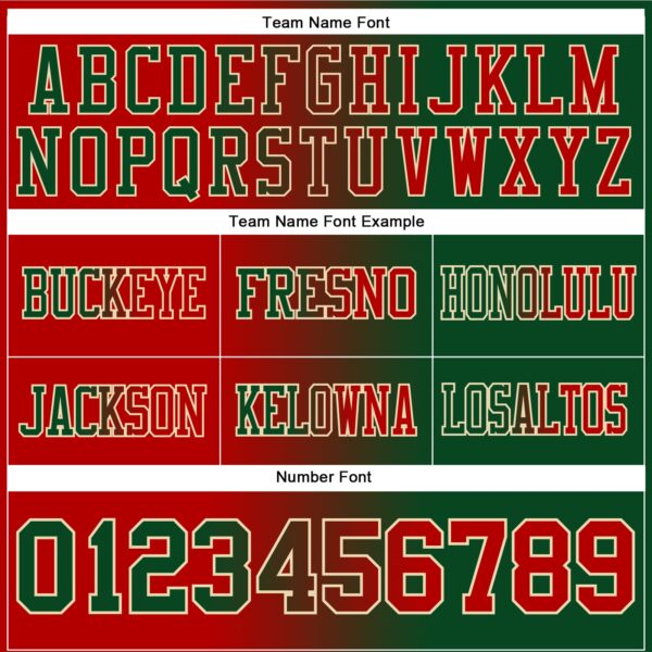 Custom Green Red-Cream Authentic Gradient Fashion Football Jersey