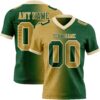Custom Green Old Gold-Cream Authentic Gradient Fashion Football Jersey