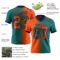 Gradient0399-1 Custom Teal Orange-Navy Authentic Gradient Fashion Football Jersey