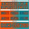 Custom Teal Orange-Navy Authentic Gradient Fashion Football Jersey