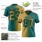 Gradient0400-1 Custom Teal Old Gold-Black Authentic Gradient Fashion Football Jersey