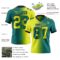 Gradient0402-1 Custom Teal Neon Yellow-Black Authentic Gradient Fashion Football Jersey