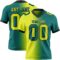 Gradient0402 Custom Teal Neon Yellow-Black Authentic Gradient Fashion Football Jersey