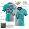 Gradient0405-1 Custom Aqua Gray-Navy Authentic Gradient Fashion Football Jersey