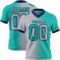 Gradient0405 Custom Aqua Gray-Navy Authentic Gradient Fashion Football Jersey