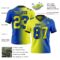 Gradient0407-1 Custom Thunder Blue Neon Yellow-Black Authentic Gradient Fashion Football Jersey