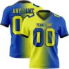 Custom Thunder Blue Neon Yellow-Black Authentic Gradient Fashion Football Jersey