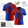 Custom Thunder Blue Red-Black Authentic Gradient Fashion Football Jersey